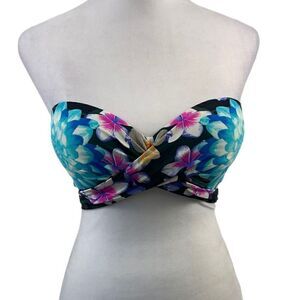Coco Reef Multicolor Strapless Bikini Top Size 32/34C